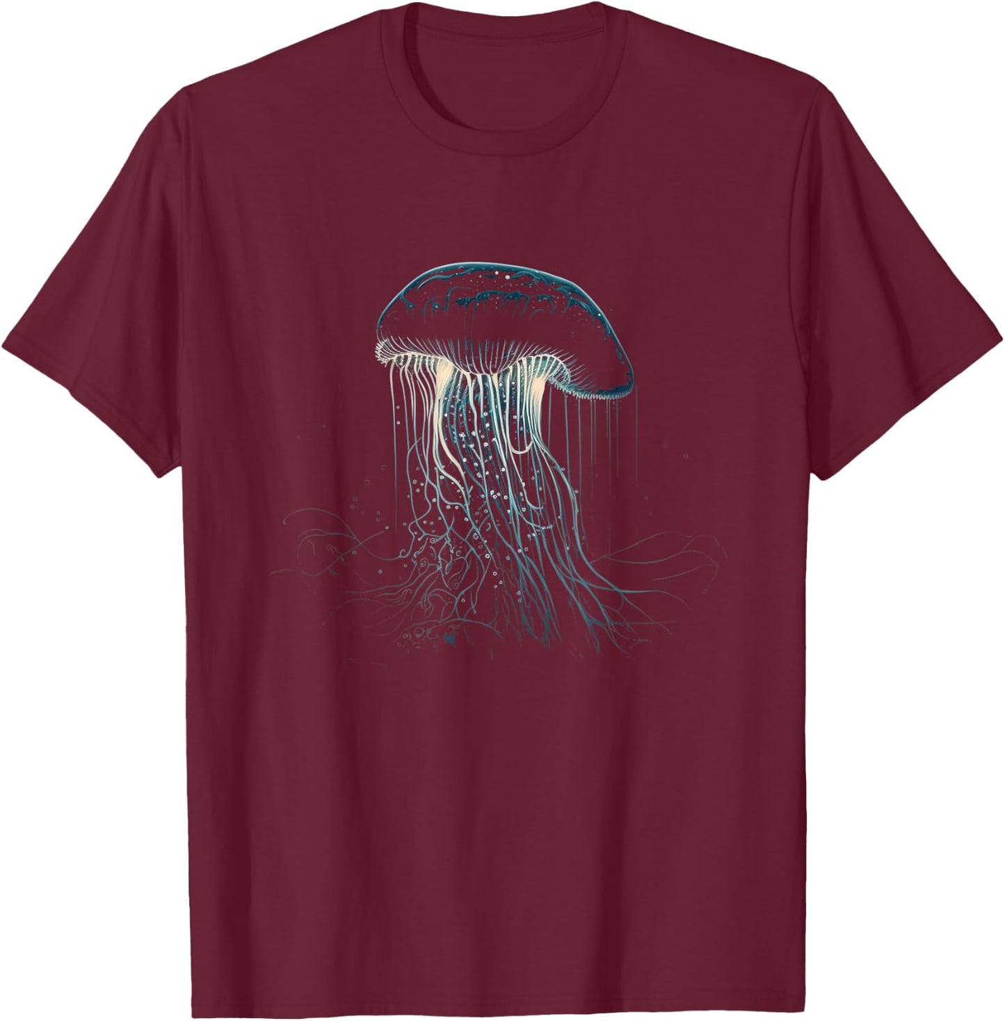 Jellyfish Ocean Animal Scuba Diving Jelly Fish T-Shirt - T-Shirt | Maroon