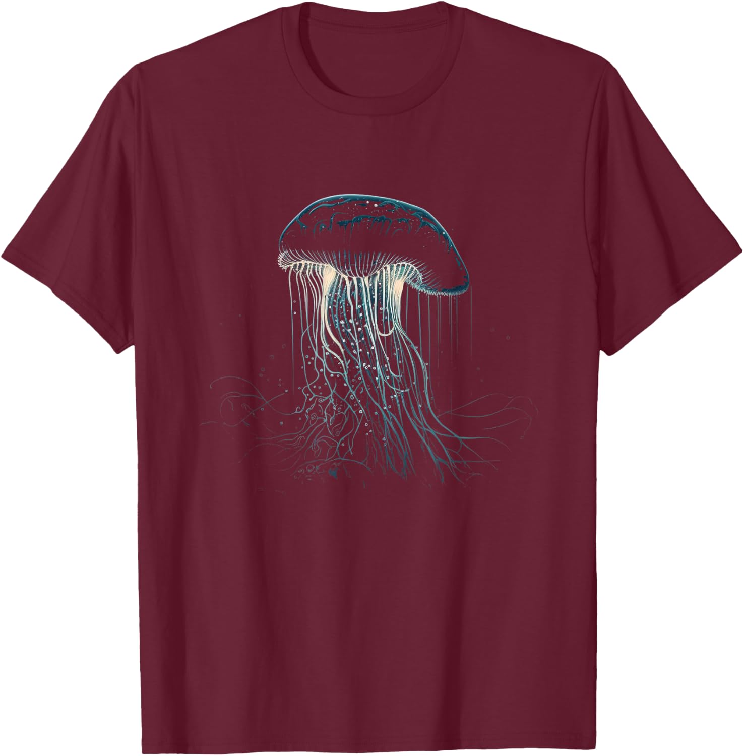 Jellyfish Ocean Animal Scuba Diving Jelly Fish T-Shirt - T-Shirt | Maroon