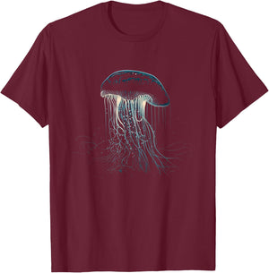 Jellyfish Ocean Animal Scuba Diving Jelly Fish T-Shirt - T-Shirt | Maroon