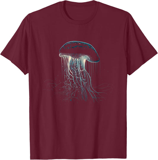 Jellyfish Ocean Animal Scuba Diving Jelly Fish T-Shirt - T-Shirt | Maroon