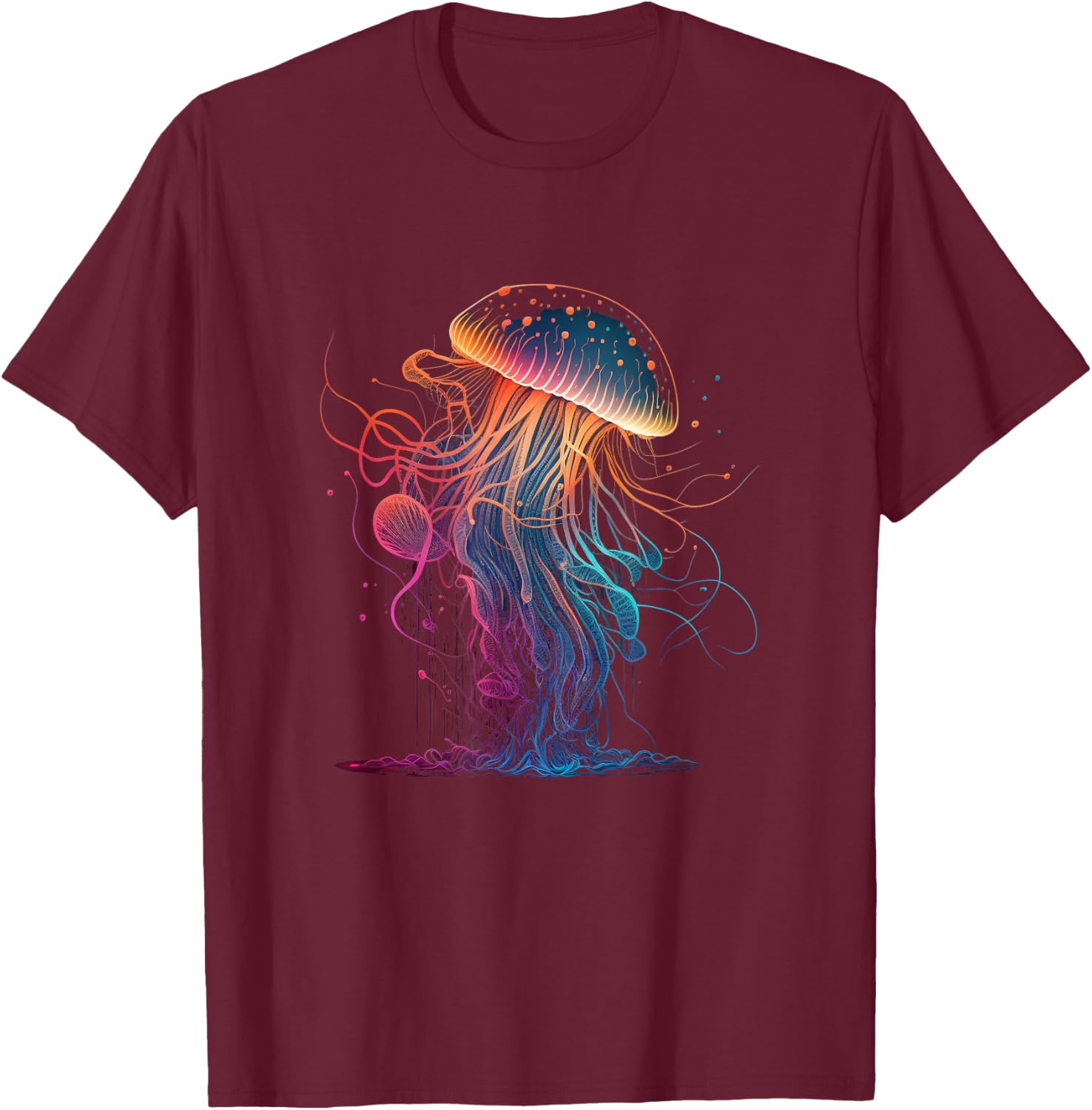 Jellyfish Ocean Animal Scuba Diving Jelly Fish T-Shirt - T-Shirt | Maroon