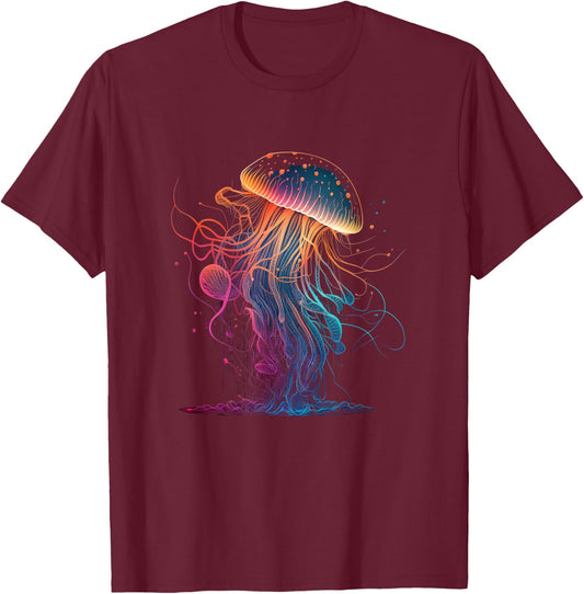 Jellyfish Ocean Animal Scuba Diving Jelly Fish T-Shirt - T-Shirt | Maroon