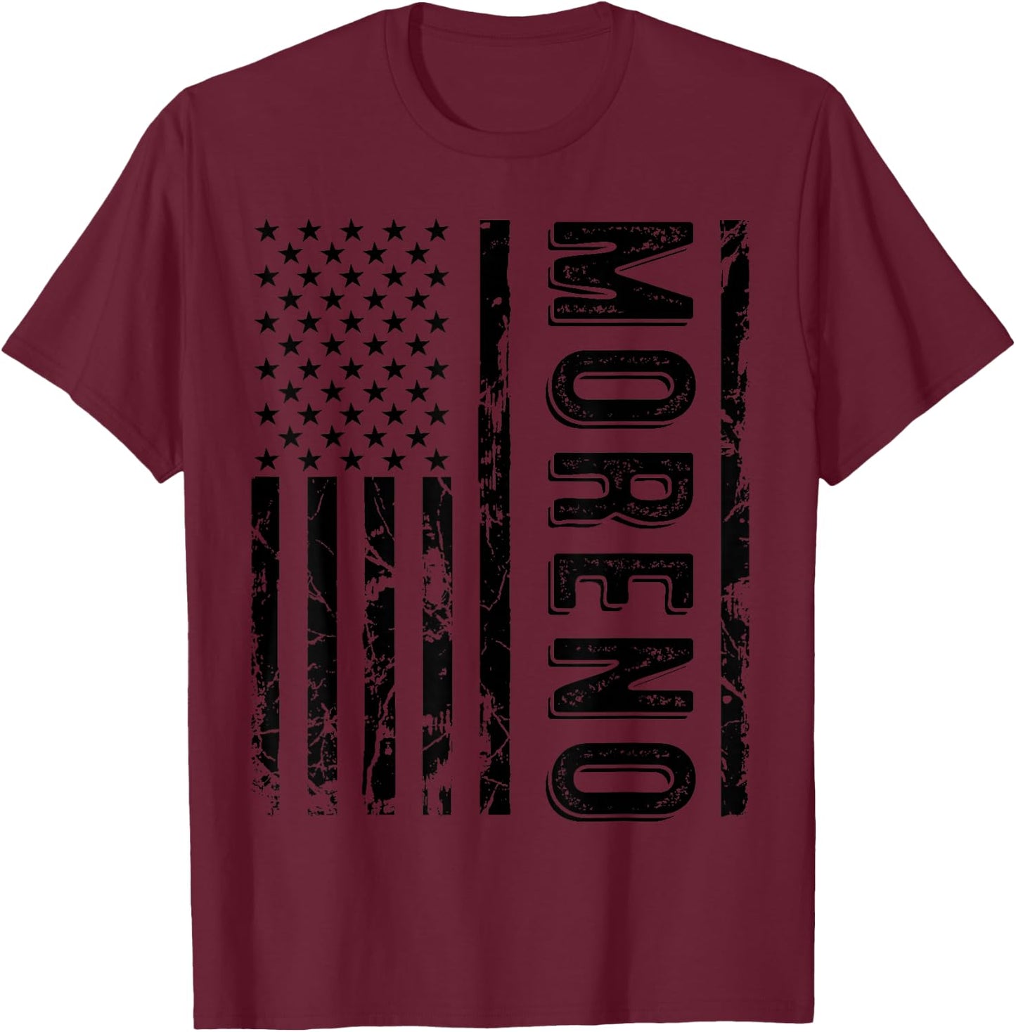 Moreno Last Name Funny Surname Team Moreno Family Reunion T-Shirt - T-Shirt | Maroon