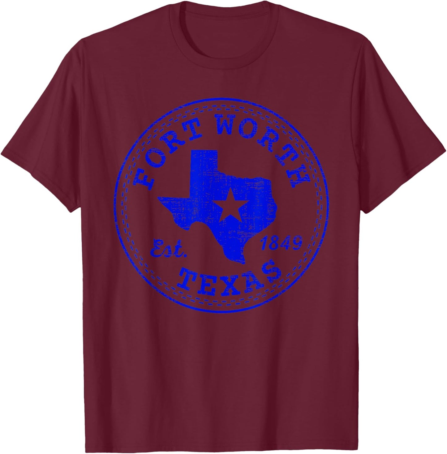 Fort Worth Texas T-Shirt - T-Shirt | Maroon