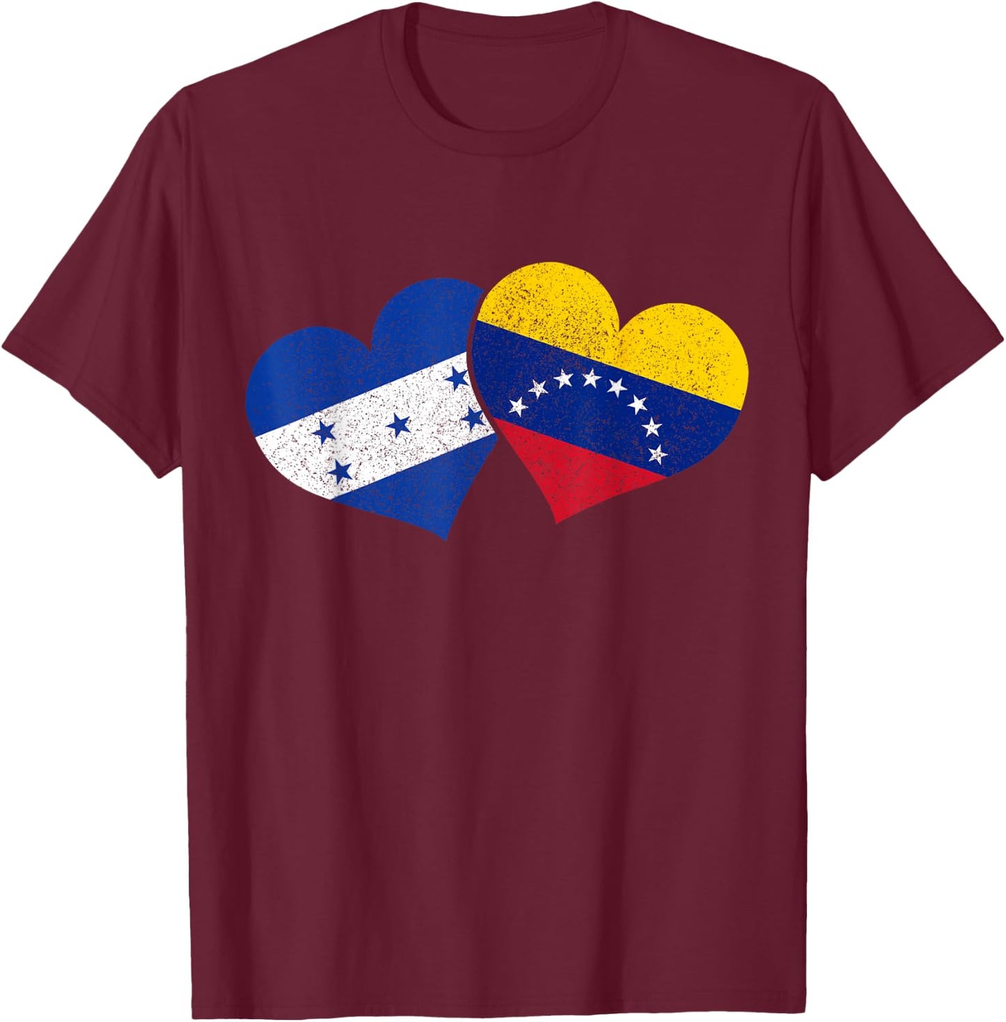 Honduras Venezuela Venezuela Honduran Flag Pride Heritage T-Shirt - T-Shirt | Maroon