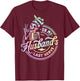 On My Husband's Last Nerve Skeleton Tie Dye On Back T-Shirt - T-Shirt | Maroon