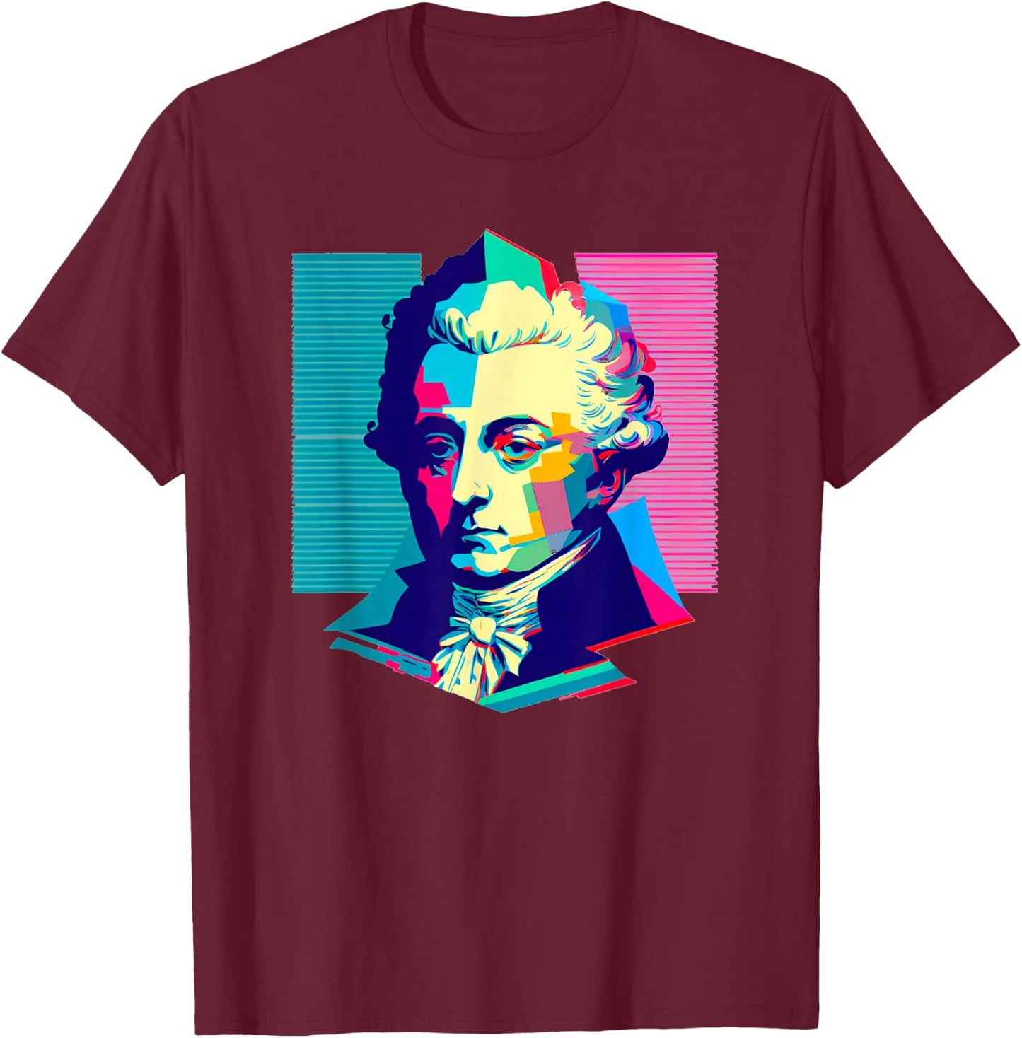 Wolfgang Amadeus Mozart T-Shirt - T-Shirt | Maroon