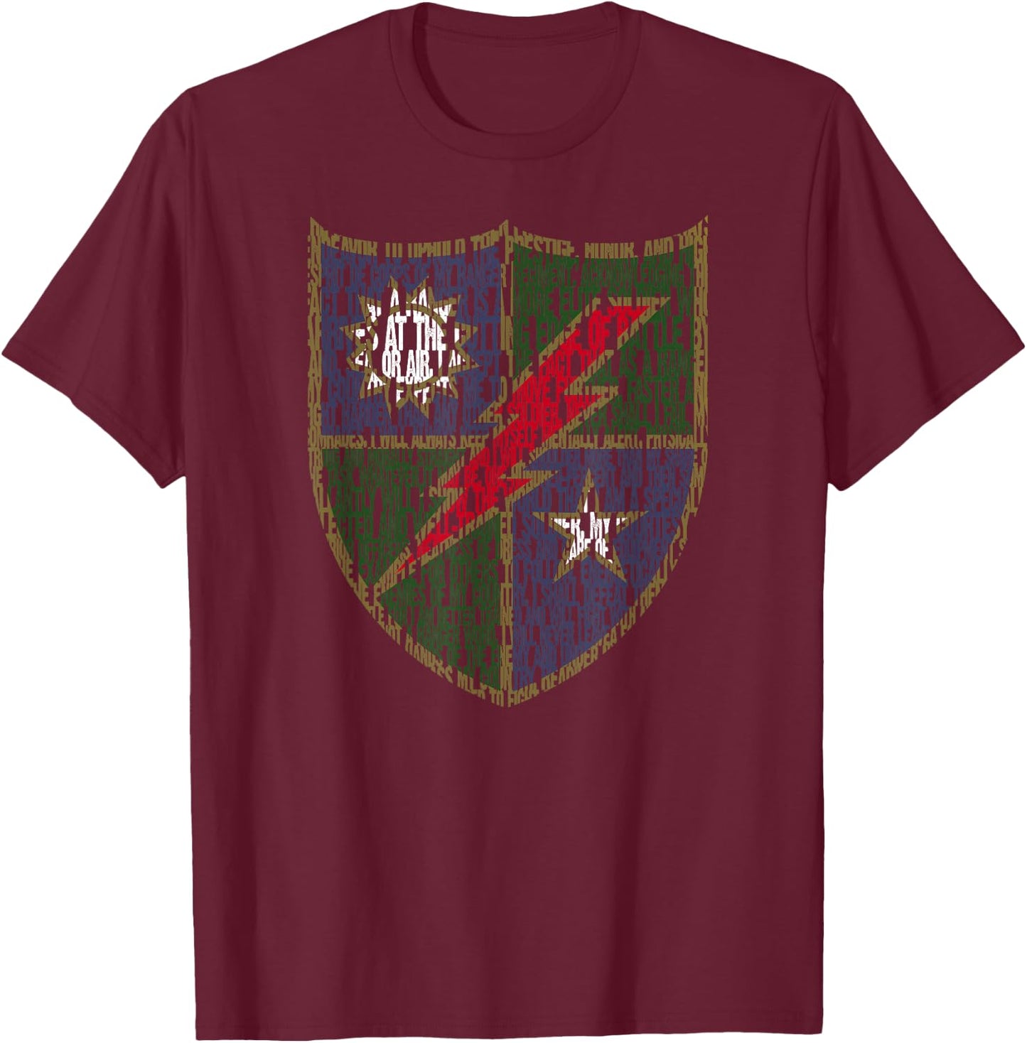 American Marauder: 75th Ranger Regiment Ranger Creed T-Shirt - T-Shirt | Maroon