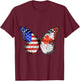 American Canadian Flag Butterfly T-Shirt - T-Shirt | Maroon