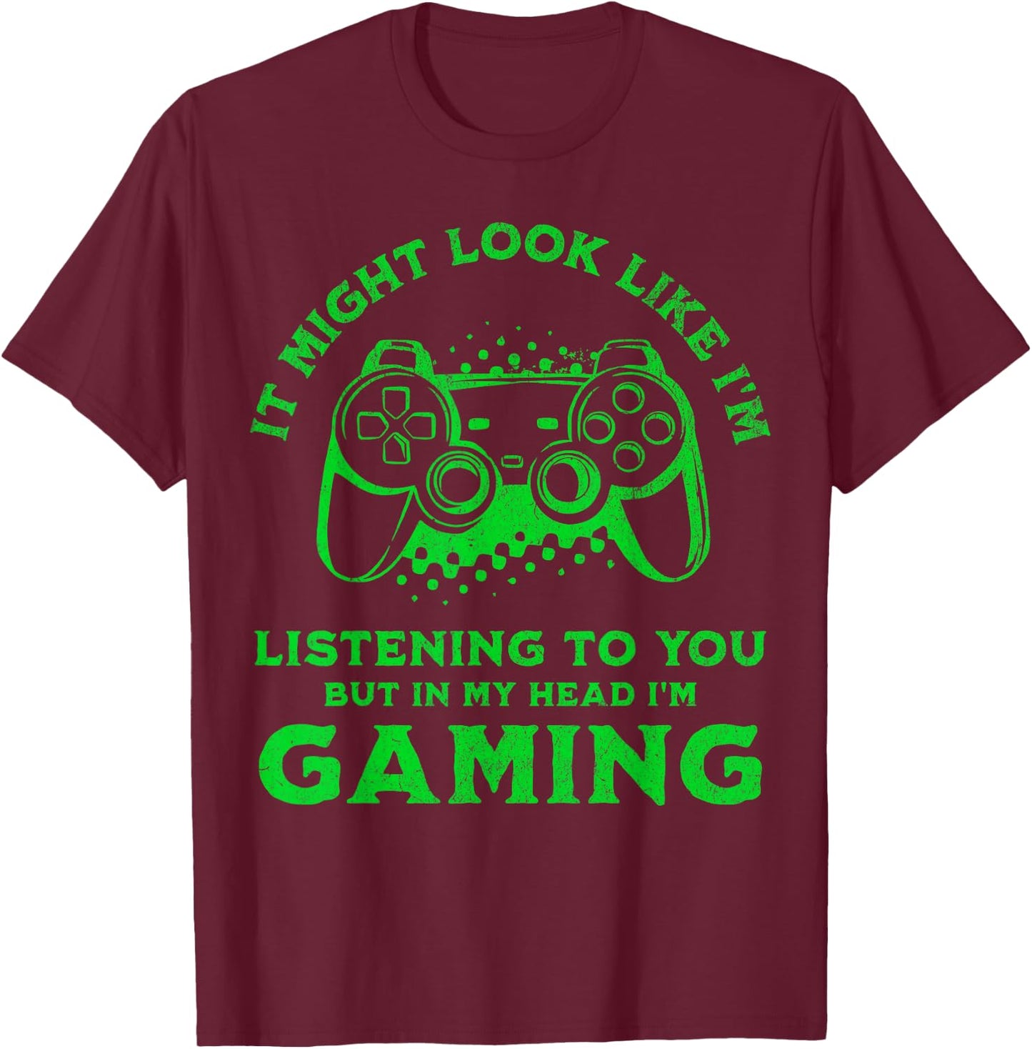 Gamer Funny Boys Video Gaming T-Shirt - T-Shirt | Maroon