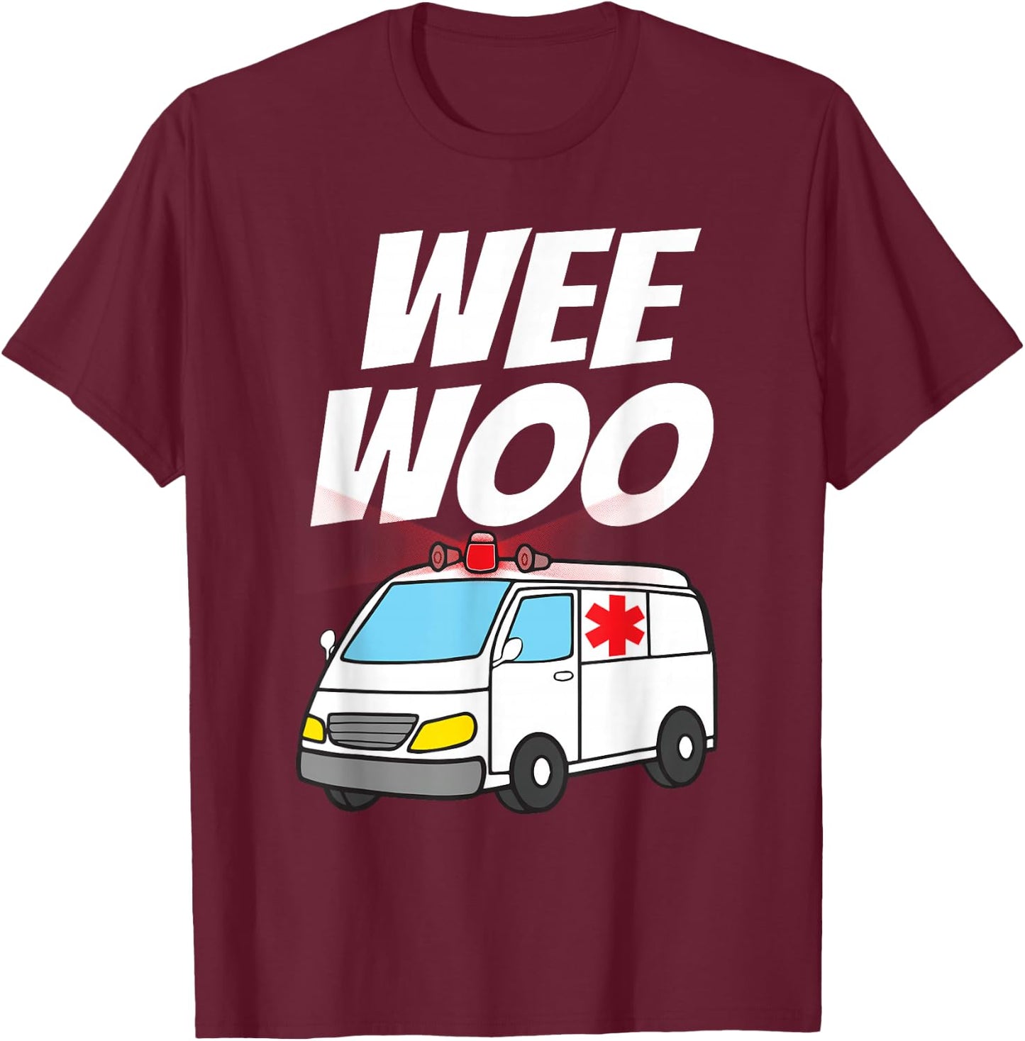 Funny EMT Ambulance Design For Kids Boys Girls EMS Paramedic T-Shirt - T-Shirt | Maroon