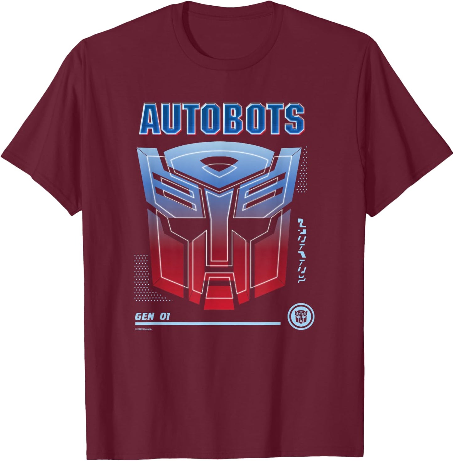Transformers Generations Autobot Gen 01 Logo T-Shirt - T-Shirt | Maroon