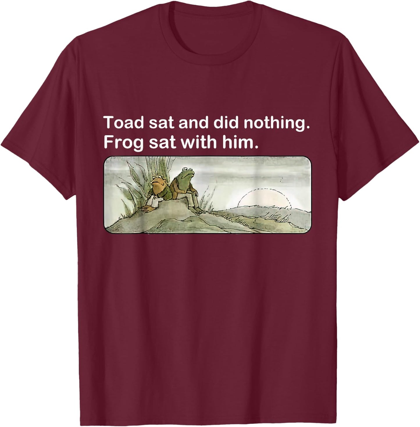 Frogs Funny toads meme lover Vintage -Adults & Kids Black T-Shirt - T-Shirt | Maroon
