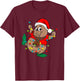 Cute Santa Gus Christmas Lights T-Shirt - T-Shirt | Maroon