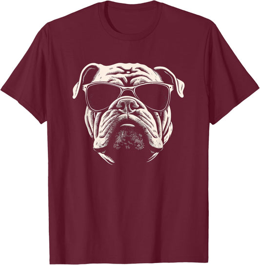Funny Bulldog cool Graffiti Urban art street Men Women Girls Kids T-Shirt - T-Shirt | Maroon
