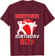 Brother Of The Birthday Karate Taekwondo Boy Martial Arts T-Shirt - T-Shirt | Maroon