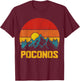 Pocono Mountains Poconos Pennsylvania Hiking Vintage T-Shirt - T-Shirt | Maroon