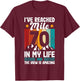 70th Birthday hiking age 70 seventy years old design T-Shirt - T-Shirt | Maroon