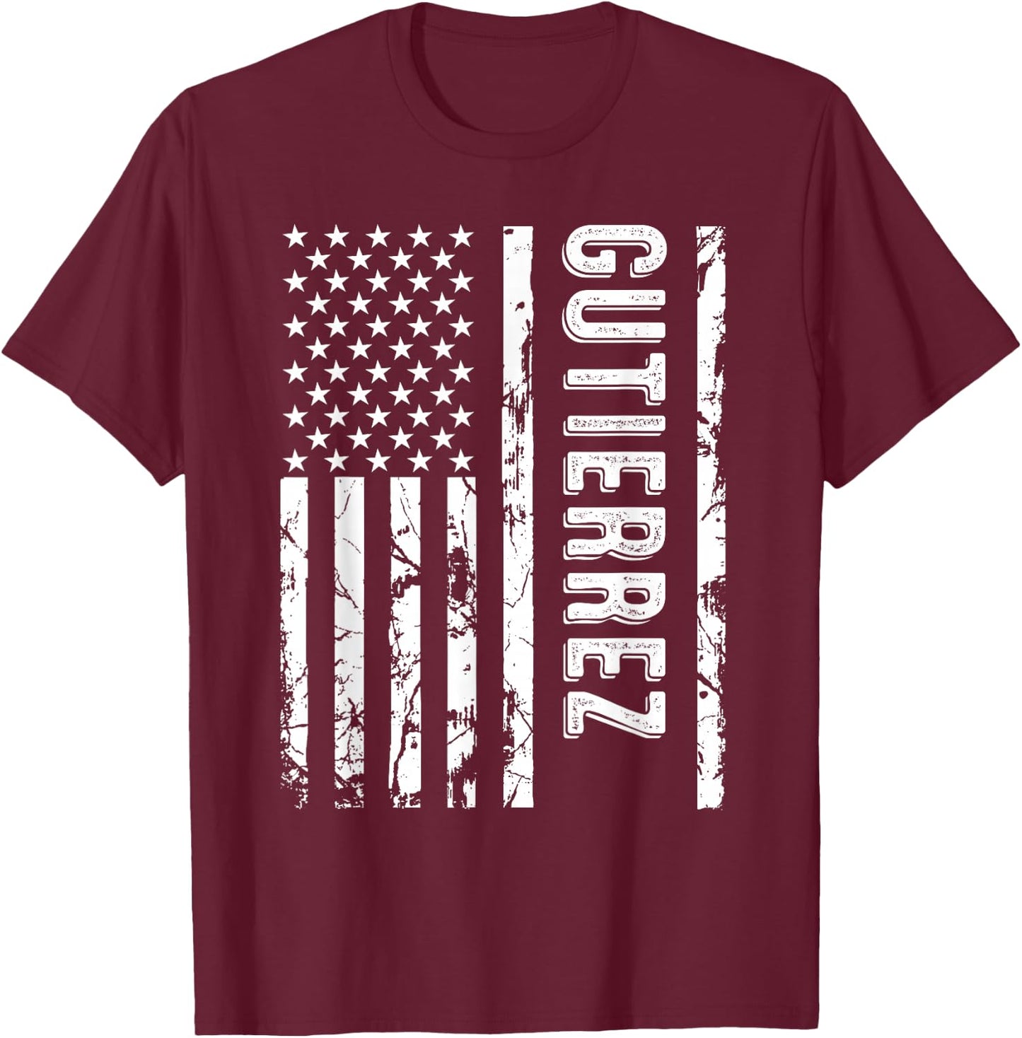 Gutierrez Last Name Funny Surname Team Family Reunion T-Shirt - T-Shirt | Maroon