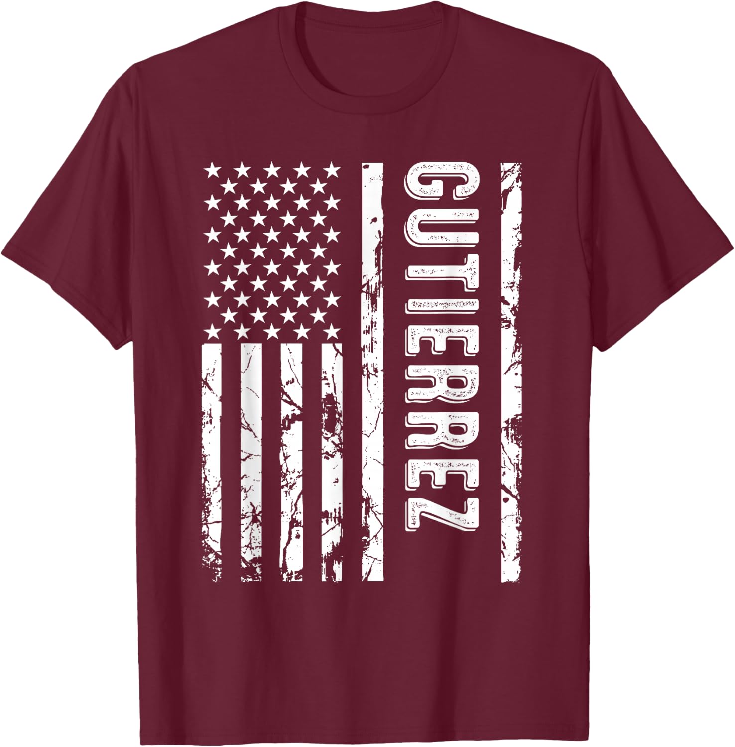 Gutierrez Last Name Funny Surname Team Family Reunion T-Shirt - T-Shirt | Maroon