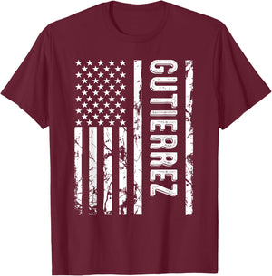 Gutierrez Last Name Funny Surname Team Family Reunion T-Shirt - T-Shirt | Maroon