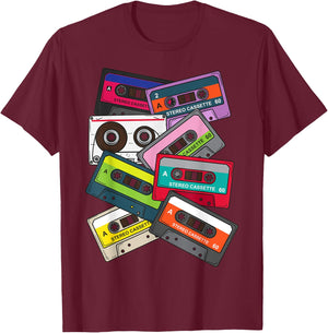 Eighties 80's Kid Best Era Ever Born In the 80's Cassette T-Shirt - T-Shirt | Maroon
