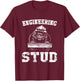 Engineering Stud Beaver - Funny Vintage Engineer Student T-Shirt - T-Shirt | Maroon