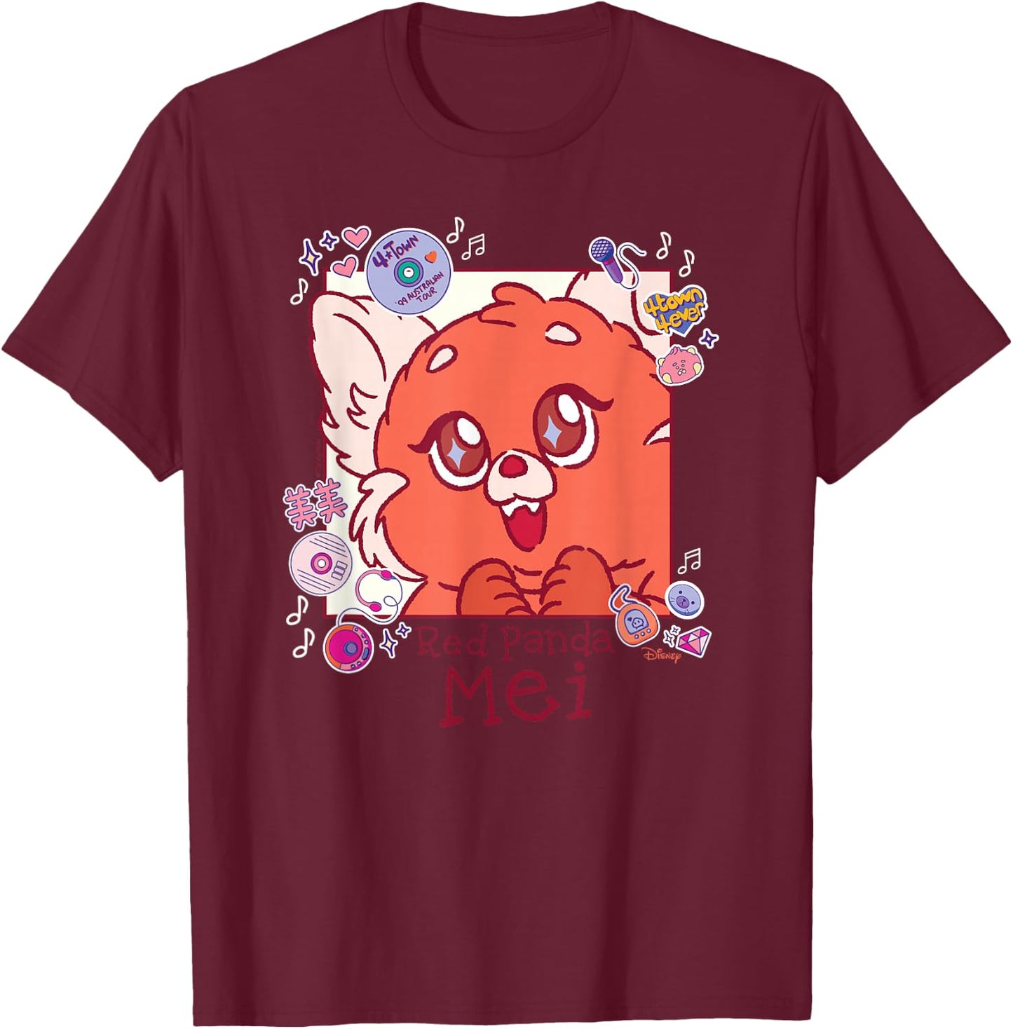 Turning Red - Red Panda Mei T-Shirt - T-Shirt | Maroon