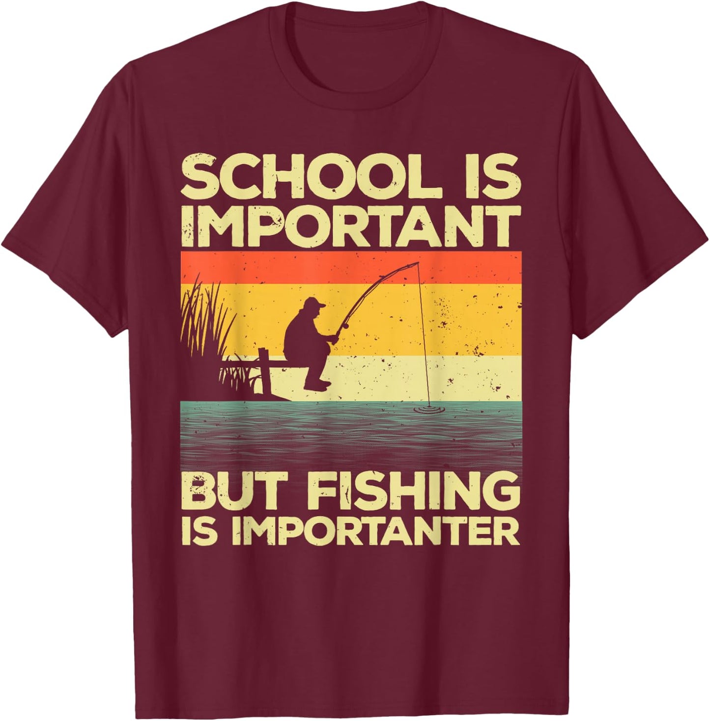 Cool Fishing Women Bass Fishing Fisherman Fish Trout Small T-Shirt - T-Shirt | Maroon