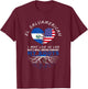 El Salvador USA Proud of Both Countries El Salvamerican T-Shirt - T-Shirt | Maroon