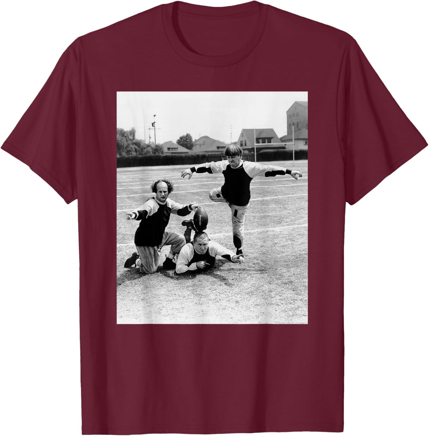 Three Stooges Football – Kick Off T-Shirt - T-Shirt | Maroon