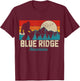 Blue Ridge Mountains Bigfoot Vintage Hiking Hunter Hiker T-Shirt - T-Shirt | Maroon