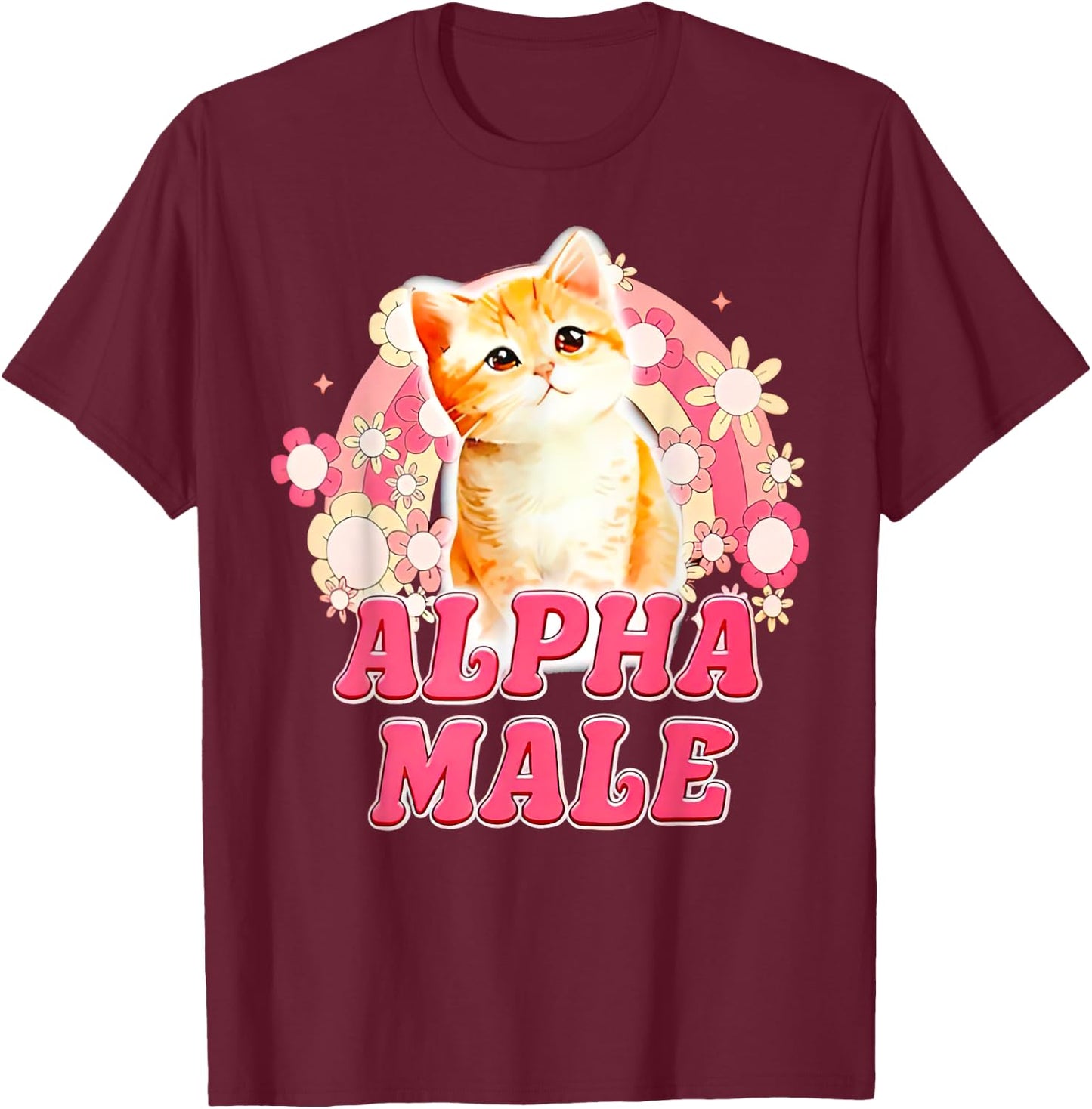 Alpha Male Cat Kitten Funny Women T-Shirt - T-Shirt | Maroon