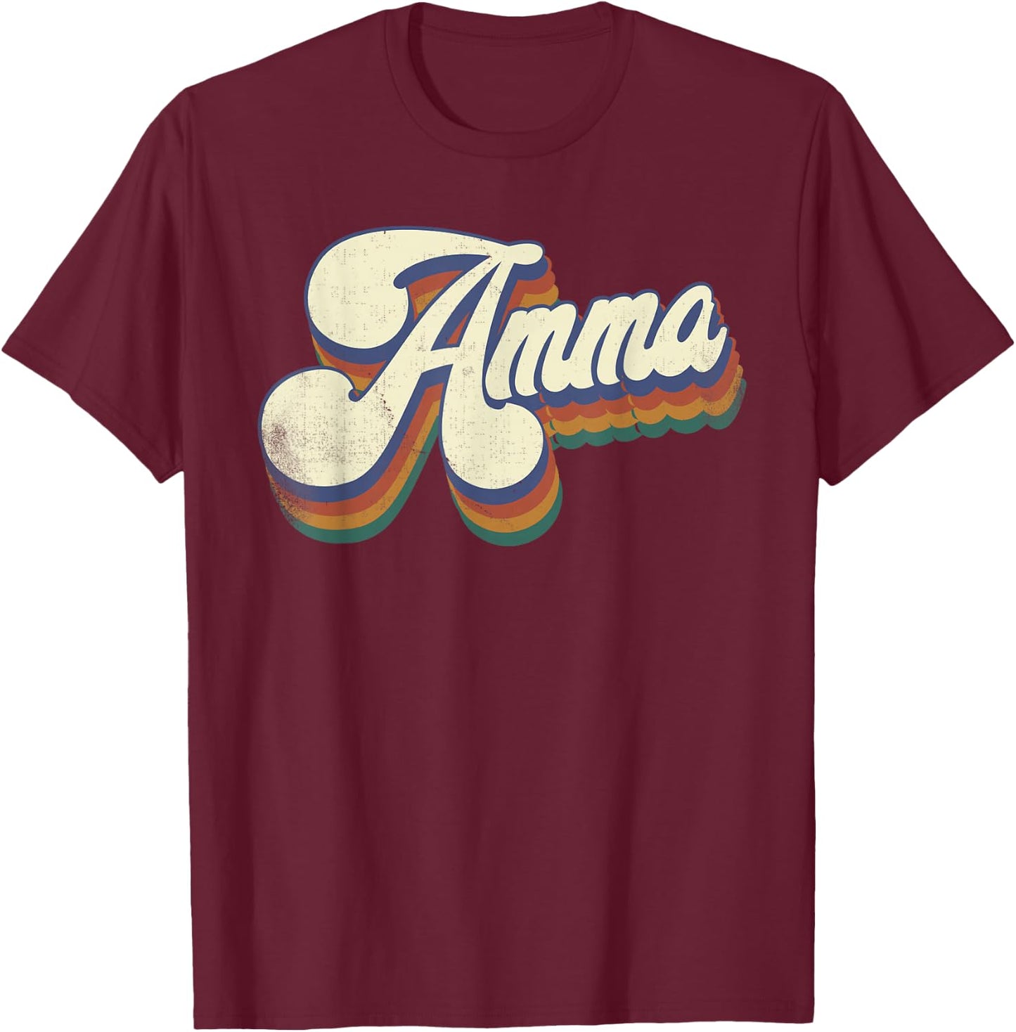 Amma Gifts For Grandma Retro Vintage Mother's Day Amma T-Shirt - T-Shirt | Maroon