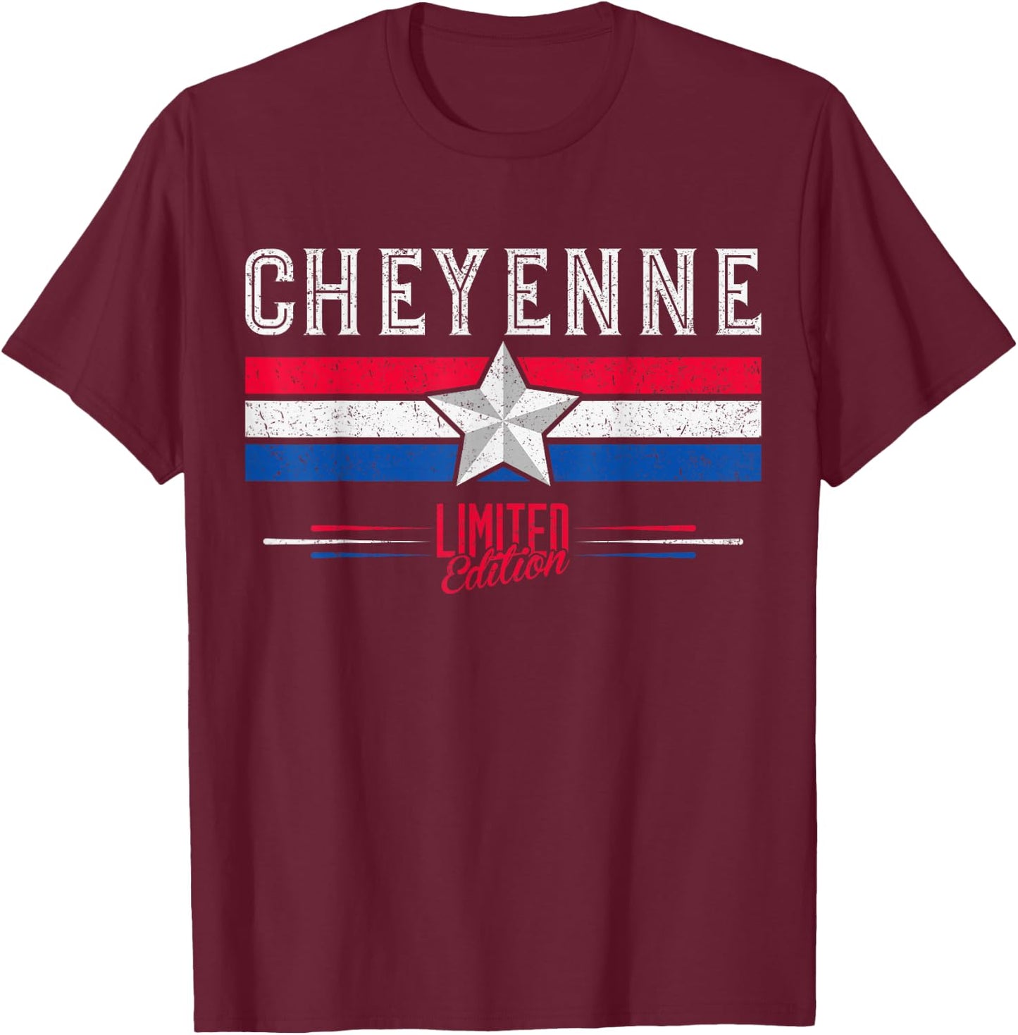 Cheyenne Retro Vintage Shirt Gift Women Men Kids T-Shirt - T-Shirt | Maroon