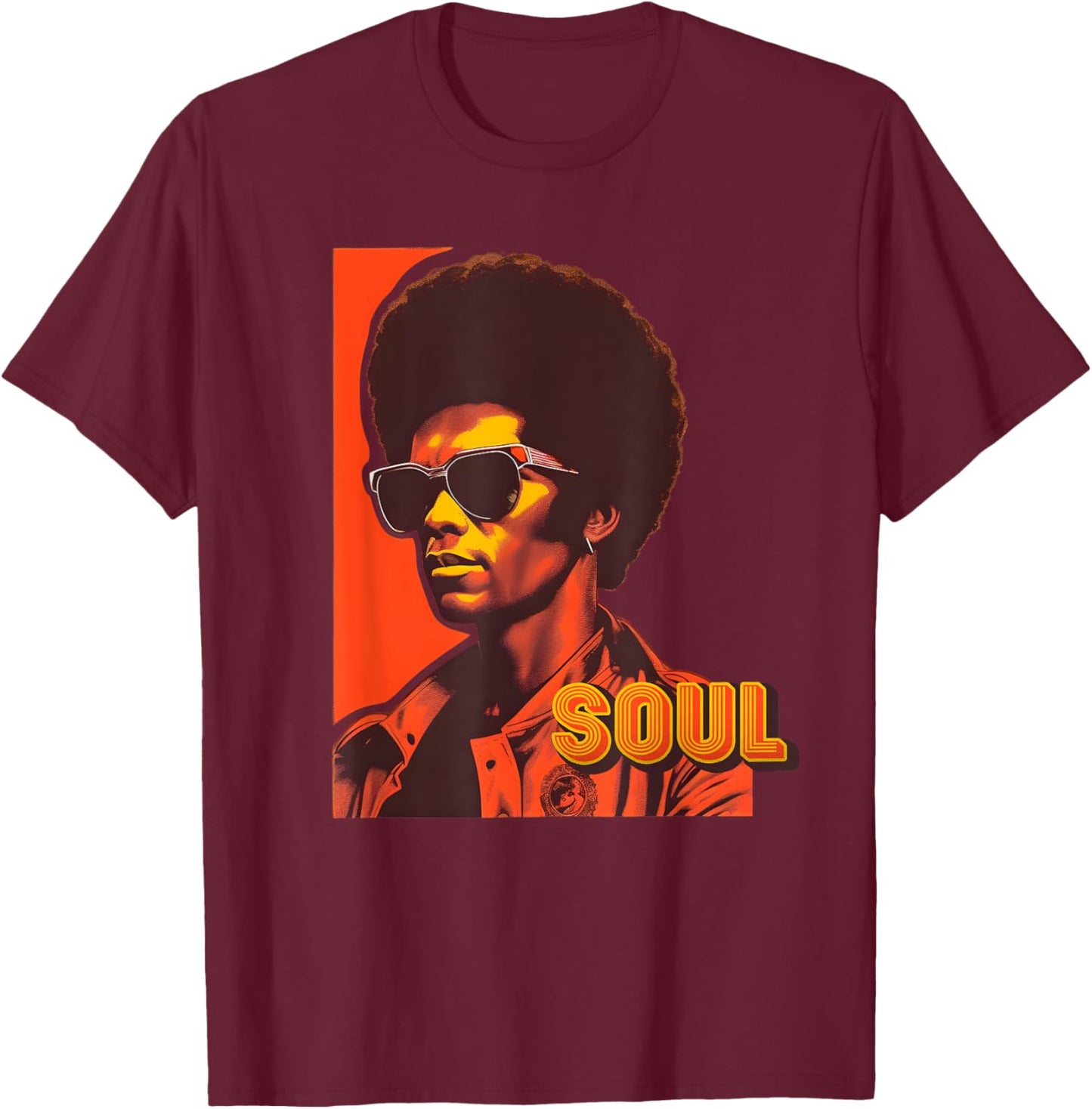 Retro Afro brother Soul music 70s - 80s vibes T-Shirt - T-Shirt | Maroon