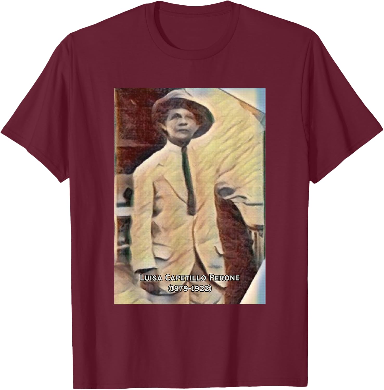 Luisa Capetillo Perone I Boricua I Puerto Rico I Hero T-Shirt - T-Shirt | Maroon