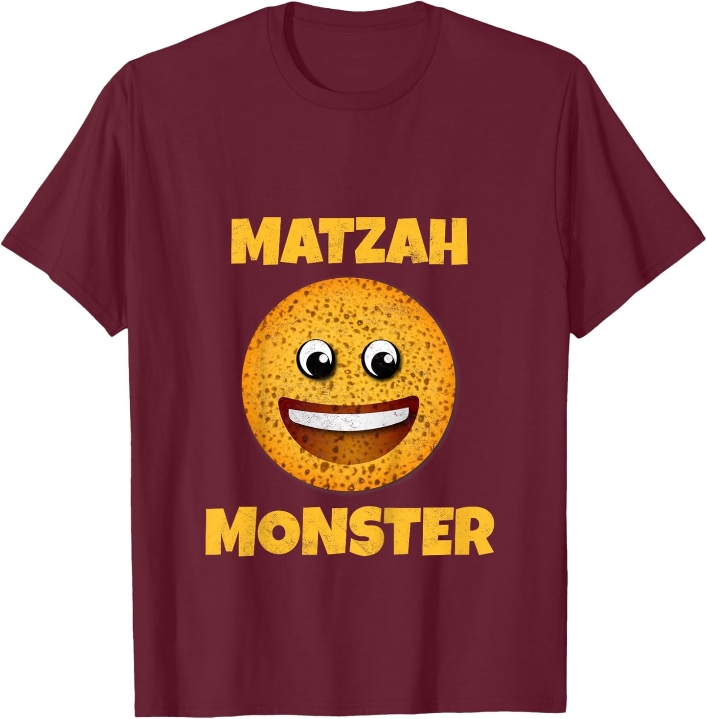 Matzah Monster Funny Passover Matzo Ball Pesach Seder Jewish T-Shirt - T-Shirt | Maroon