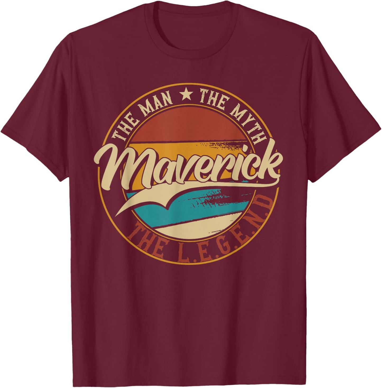 Maverick The man the myth the legend T-Shirt - T-Shirt | Maroon