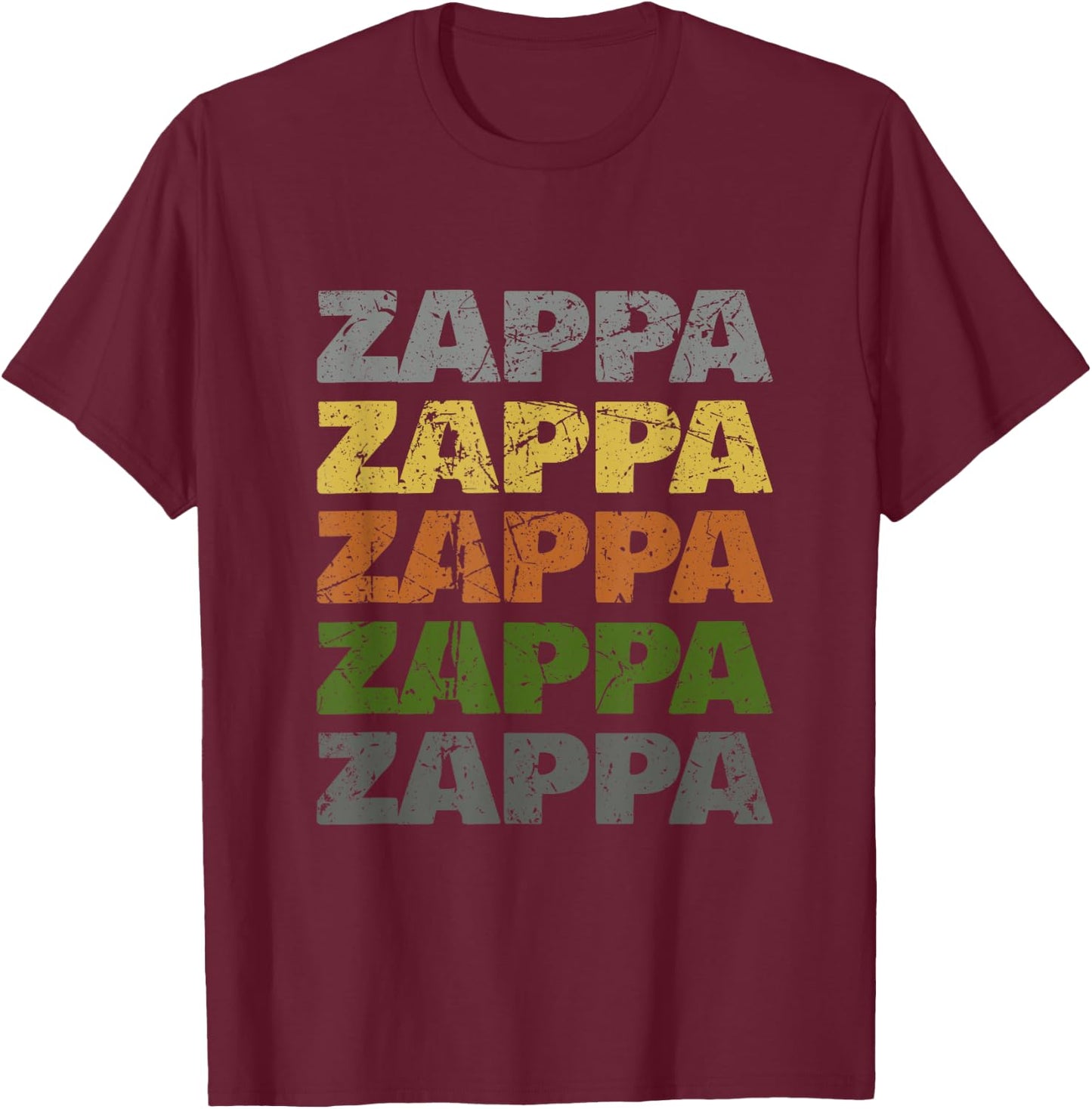 Love Heart Zappa Grunge Retro Vintage Style Black Zappa T-Shirt - T-Shirt | Maroon