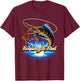 Keeping It Reel Sayings Fishing Quotes Fisherman Hunting T-Shirt - T-Shirt | Maroon