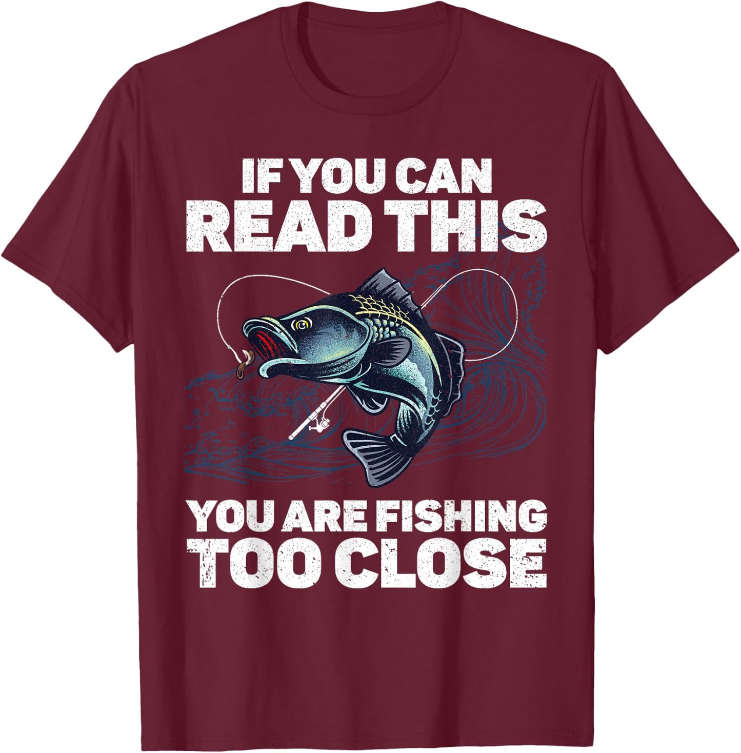 Funny Fishing Design Women Kids Fishes Fishing Lover T-Shirt - T-Shirt | Maroon
