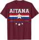 Aitana USA Flag Aitana Name Birthday Shirt Gift T-Shirt - T-Shirt | Maroon
