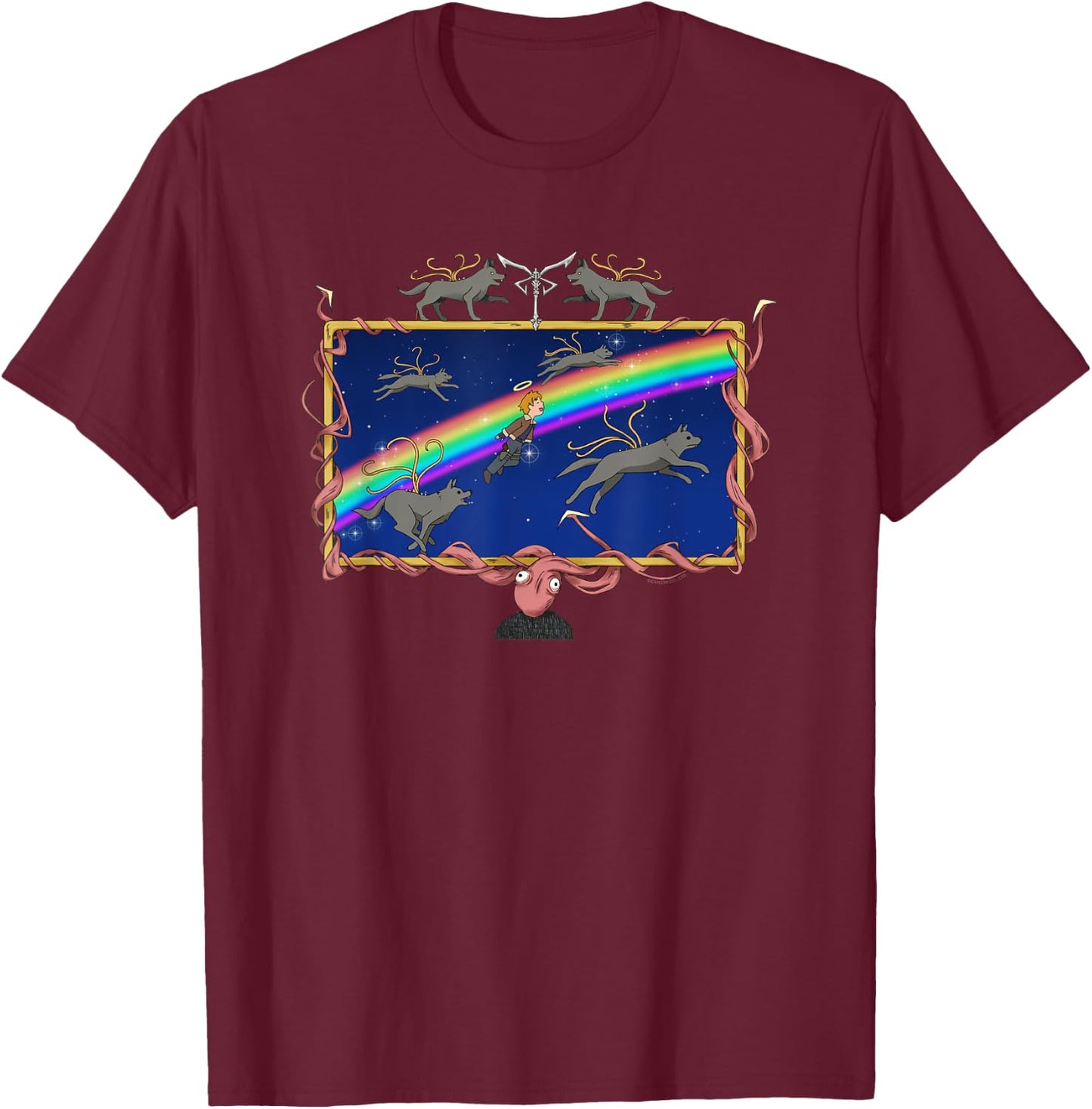 RESIDENT EVIL 4 The Masterpiece Theater "I'm tired" T-Shirt - T-Shirt | Maroon