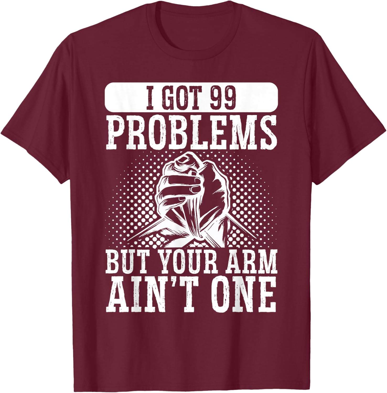 Wrist Turning Arm Wrestling T-Shirt - T-Shirt | Maroon
