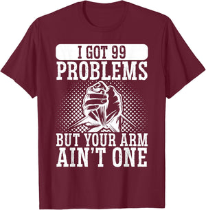 Wrist Turning Arm Wrestling T-Shirt - T-Shirt | Maroon