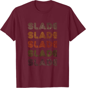 Love Heart Slade Grunge Vintage Style Black Slade T-Shirt - T-Shirt | Maroon