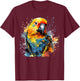 Colorful Splash Art Sun Conure Parrot Lover T-Shirt - T-Shirt | Maroon