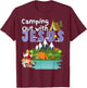 Camping Out With Jesus Summer Camp VBS Christian Kids T-Shirt - T-Shirt | Maroon