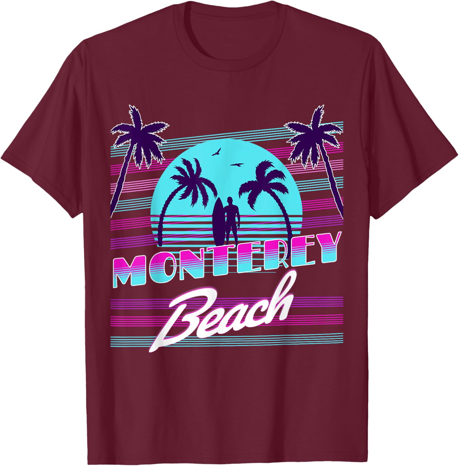Monterey California T-Shirt - T-Shirt | Maroon